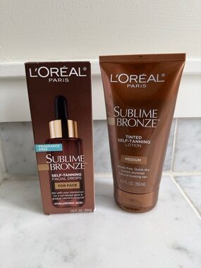 Loreal Sublime Bronze Self Tanning Facial Drops and Body Lotion